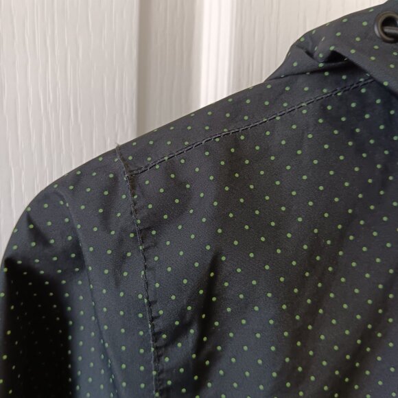 Paradox Women's Black Green Polka Dot Rain Jacket Size S - Picture 3 of 16